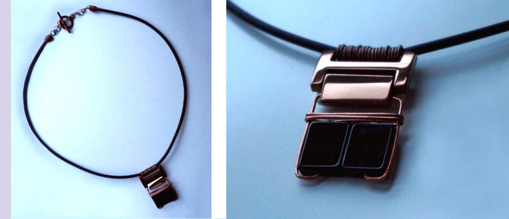 Handgemaakte Ketting Koper en Zwarte Onyx Maatwerk